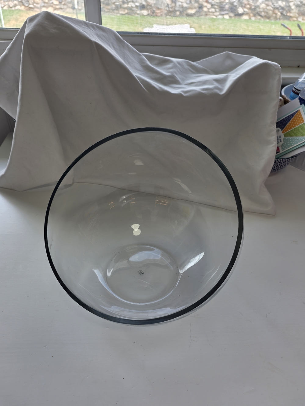0Clear Slant Bowl